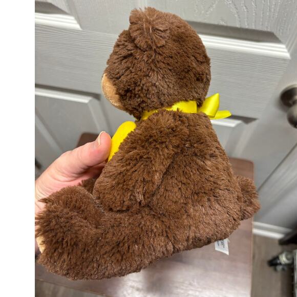 Daisy Bear Plush Yellow Bow & Daisy Brown Stuffed Animal Edible Arrangement - Picture 2 of 7